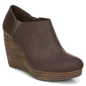 Dr Scholls Womens Almond Toe Wedge Slip on Dress Shootie